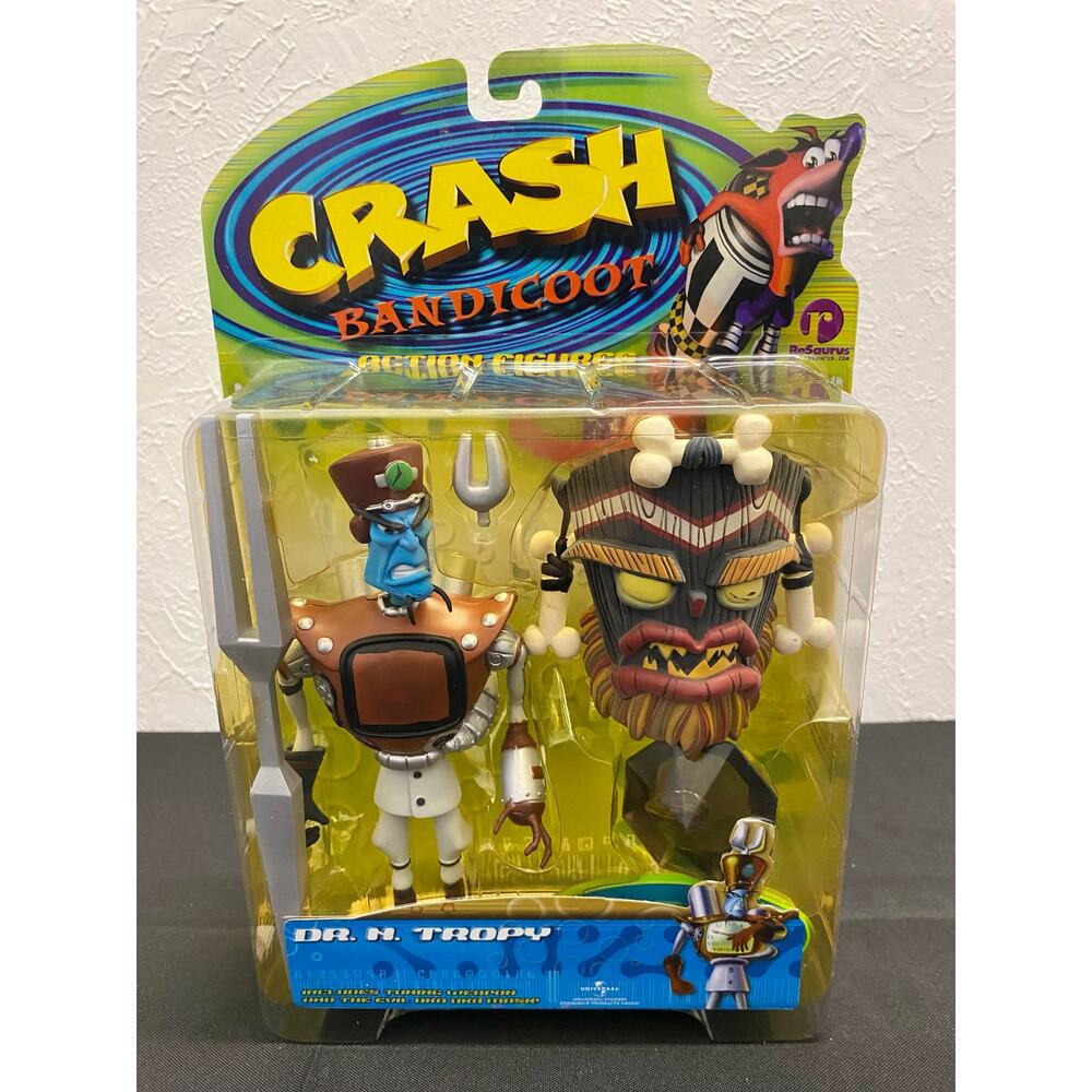 New Resaurus Crash Bandicoot Dr. N. Tropy Figure, Series 2